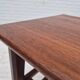 1970s, Danish side table, original very good condition, teak wood, rattan.