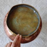 Copper and brass pitcher