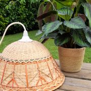 Suspension bell in rattan 3 colors, bohemian spirit seventies6