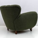 Attributed Guglielmo Ulrich Art Deco Italian Bouclé Armchairs, 1940s, Pair