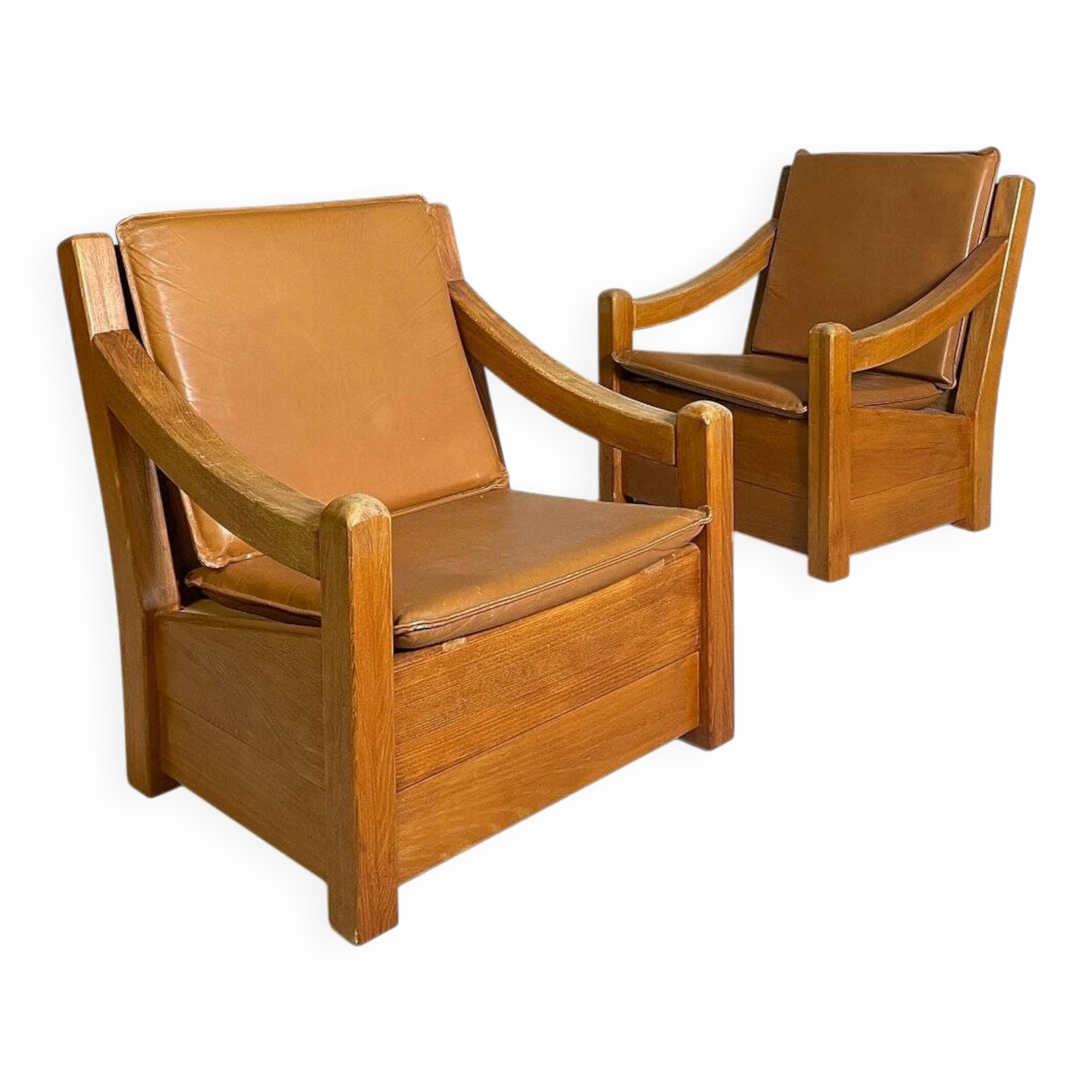 Brutalist armchairs