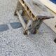 Oak bench style high period garden patina