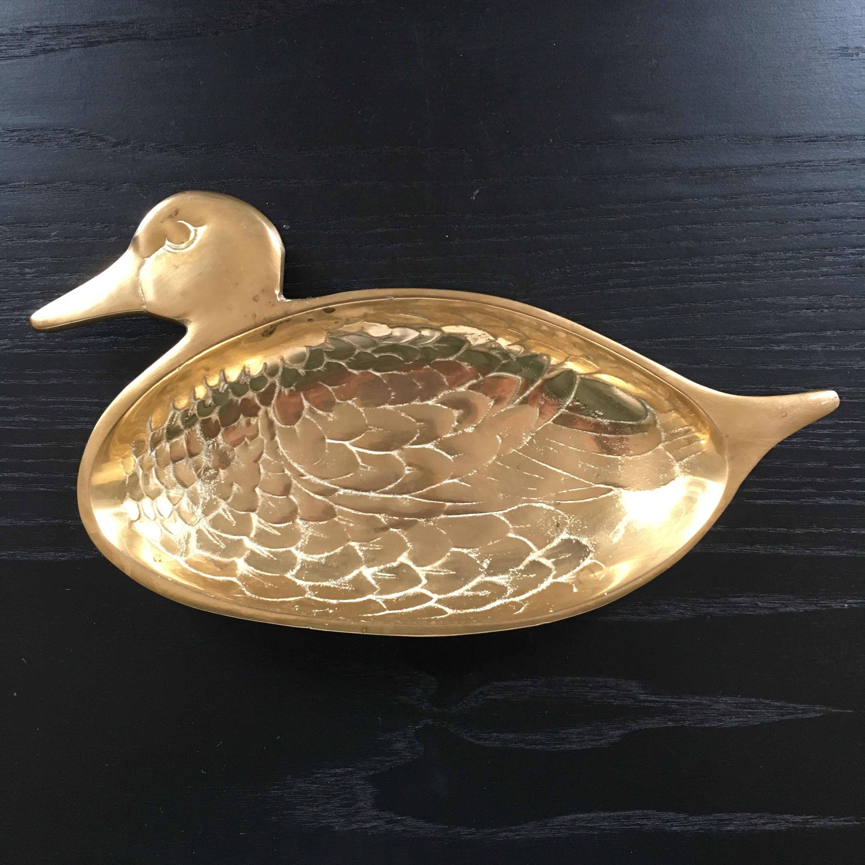 Brass duck catchall