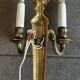 Pair of mid-19th century brass tassel sconces