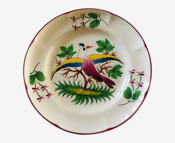 Assiette motif oiseau saint clement