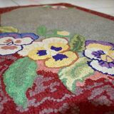 Handmade Old American Hooked Rug 1C422