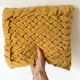 Coussin vintage velours plissé