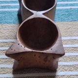 Salt and pepper shakers in wood