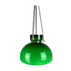 Suspension en verre opalin vert