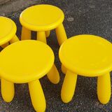 4 low canary yellow stools