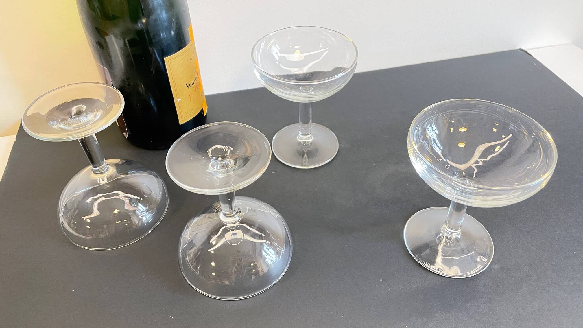 Duralex vintage champagne glasses