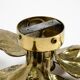 Beautiful brass ceiling or wall lamp from the 1970s by Willy Daro