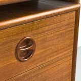 Teak Desk with 3 Drawers from GV Møbler, 1960s