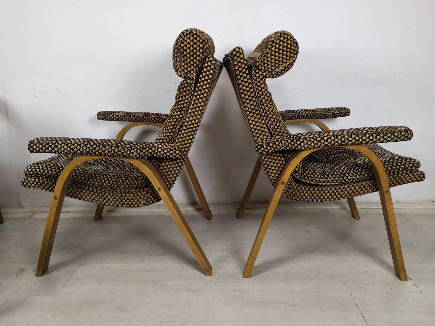 2 vintage Baumann armchairs