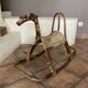 Cheval à bascule en rotin 1950.