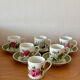 6 cups 5 saucers floral porcelain Hutschenreuther