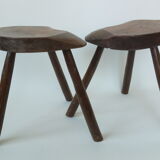 Pair of Brutalist Stools 1961