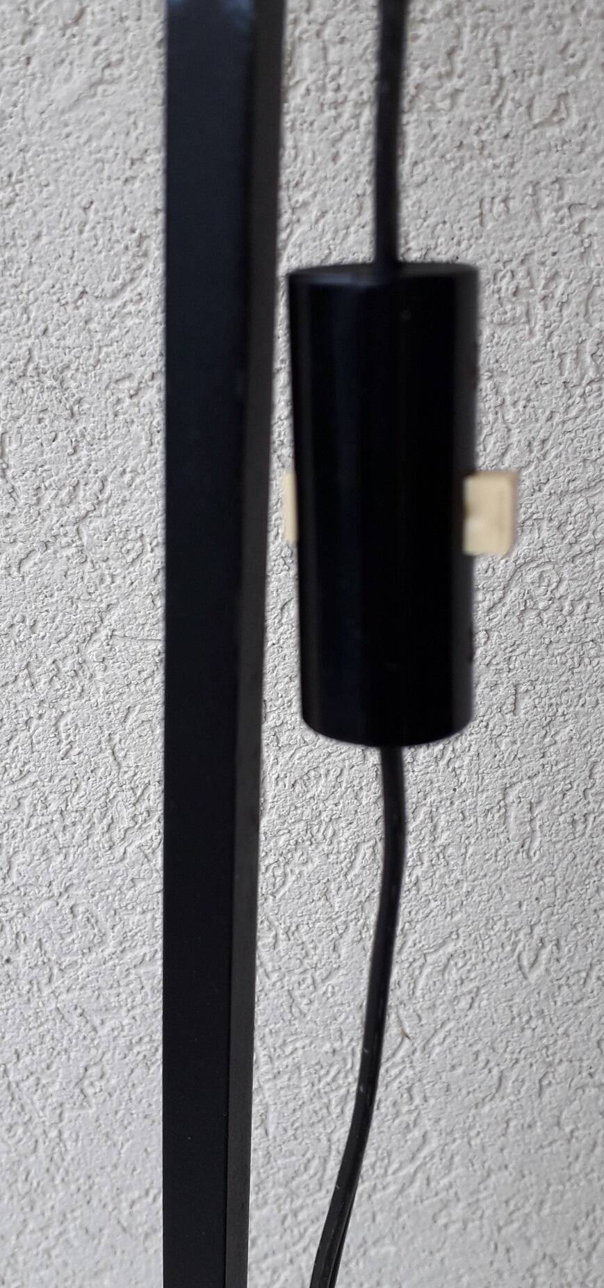 Black iron floor lamp