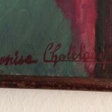 Grande huile sur table signée Denise Chatelain