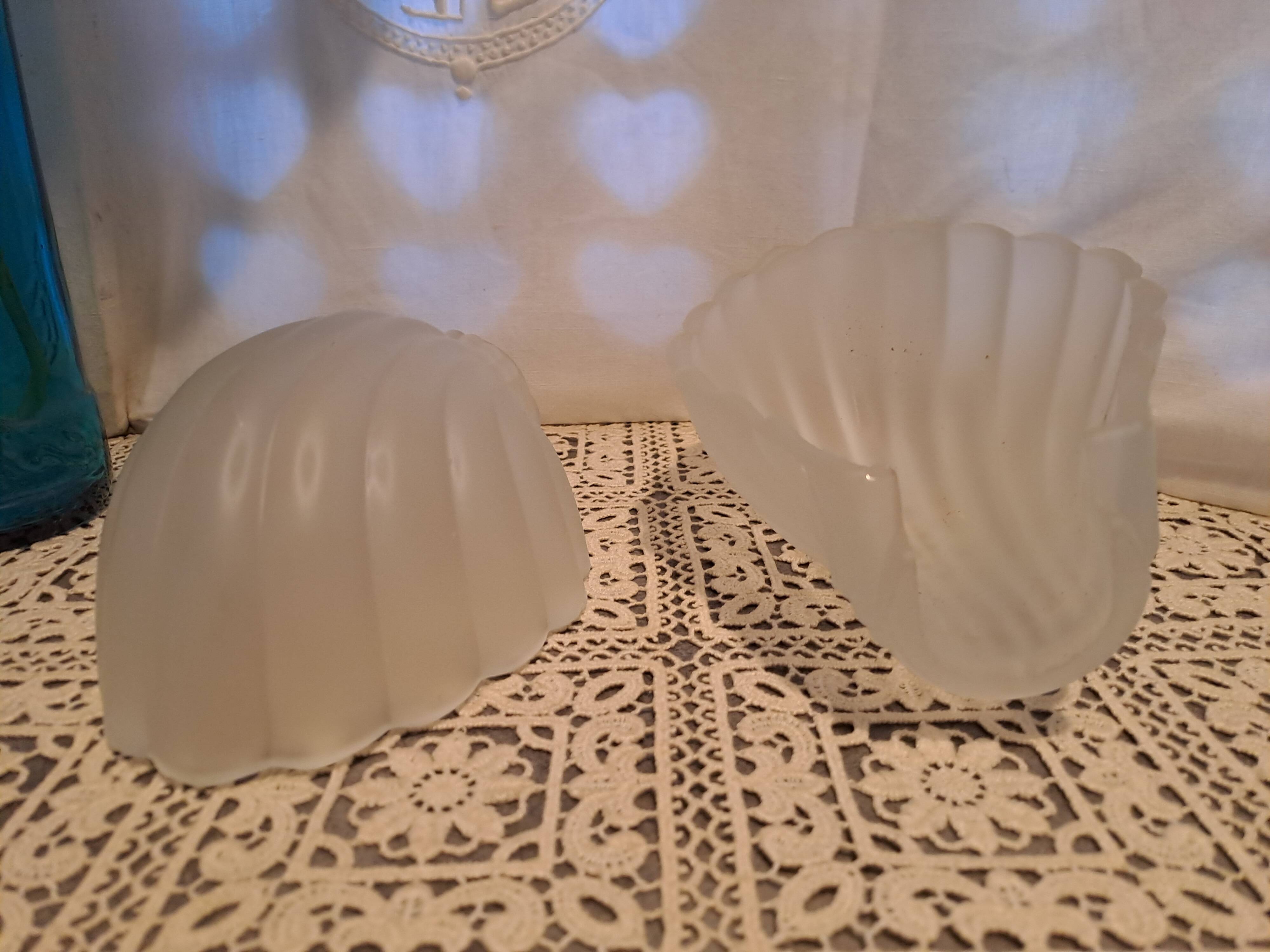 Pair of globe of art deco style wall lights in frosted glass france 1930