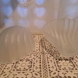 Pair of globe of art deco style wall lights in frosted glass france 1930