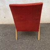 Red boomerang armchair