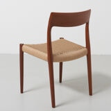 6 seagrass dining chairs by Niels Otto Møller