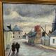 Oil painting Couple in a village 51.5cmX38cm canvas signed framed