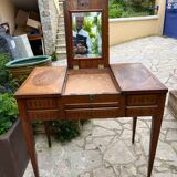 Old dressing table in inlaid wood