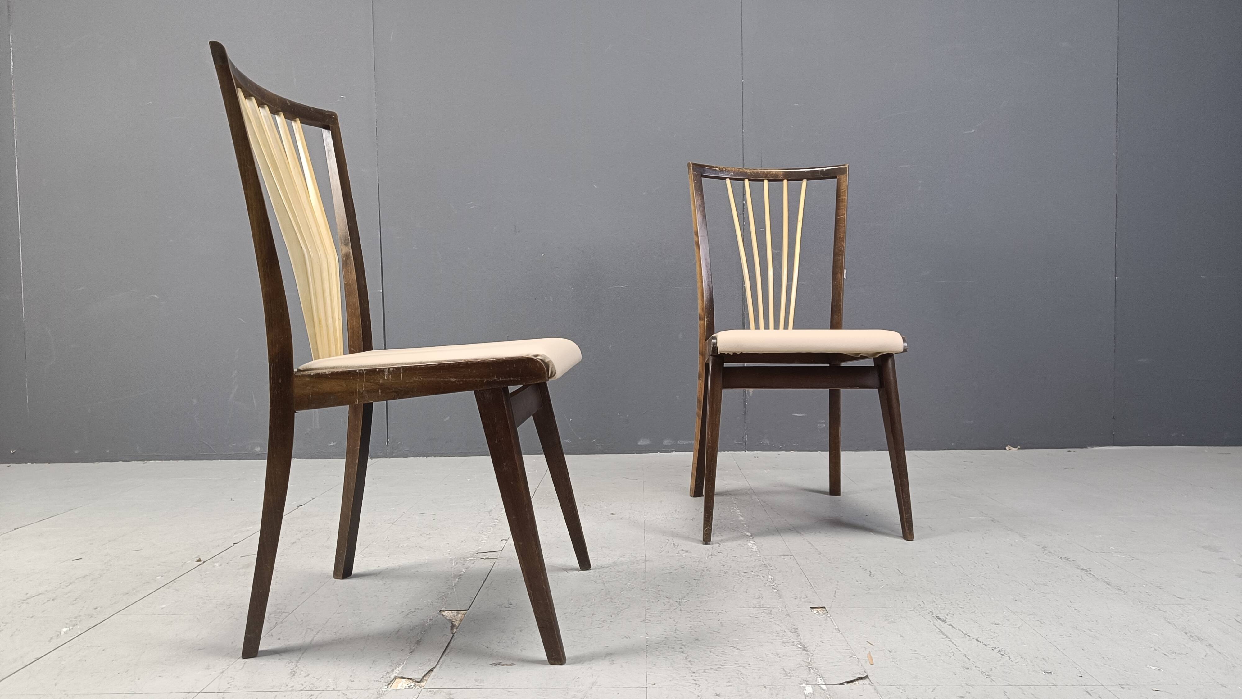 Mid century italian dining chairs, 1950s