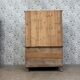 Antique English two-body buffet in solid pine (renovated)