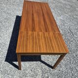 Vintage rectangular extendable teak table from the 60s