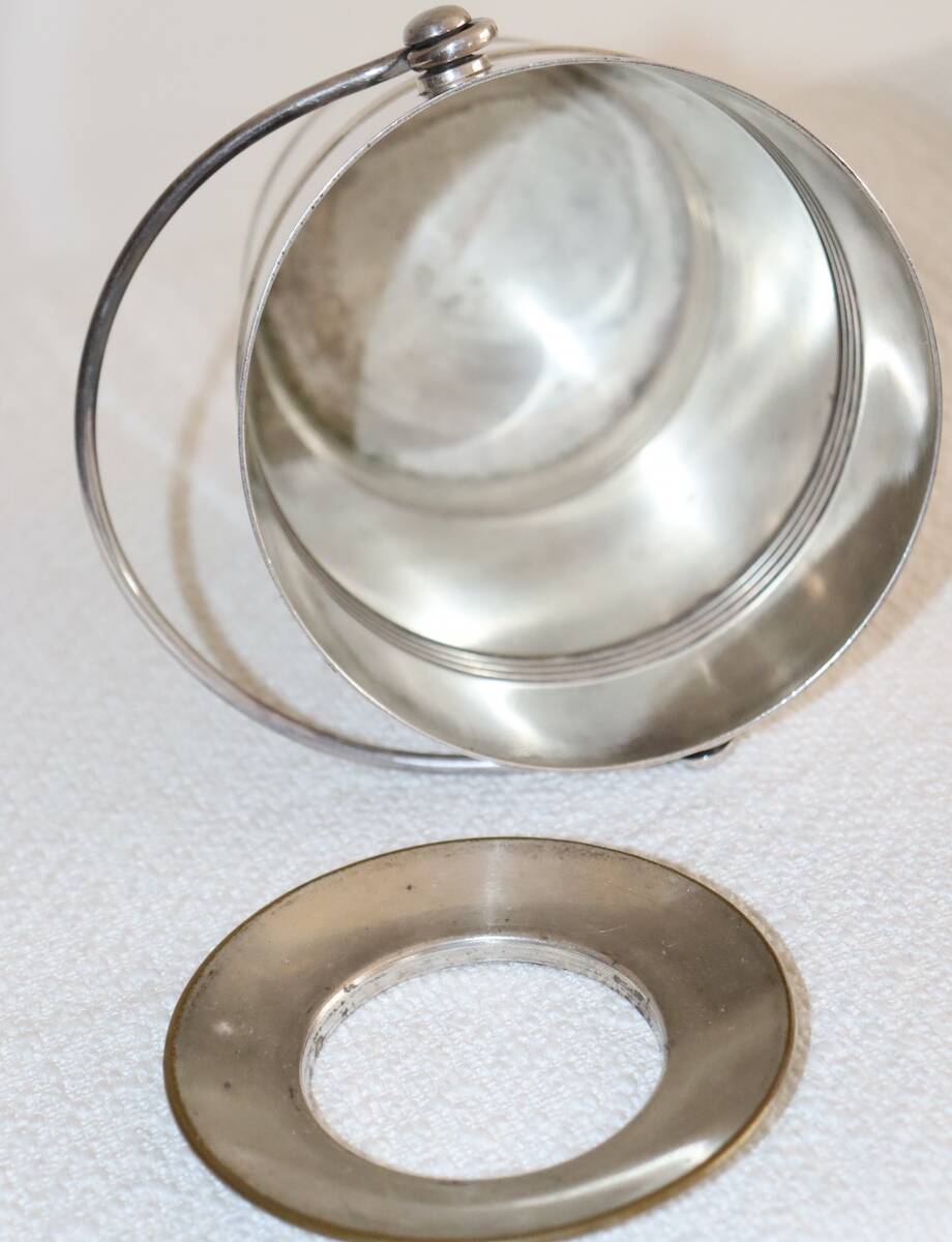 Christofle ice bucket in silver-plated metal, Biarritz model