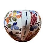 Gien earthenware tea set, peony decoration