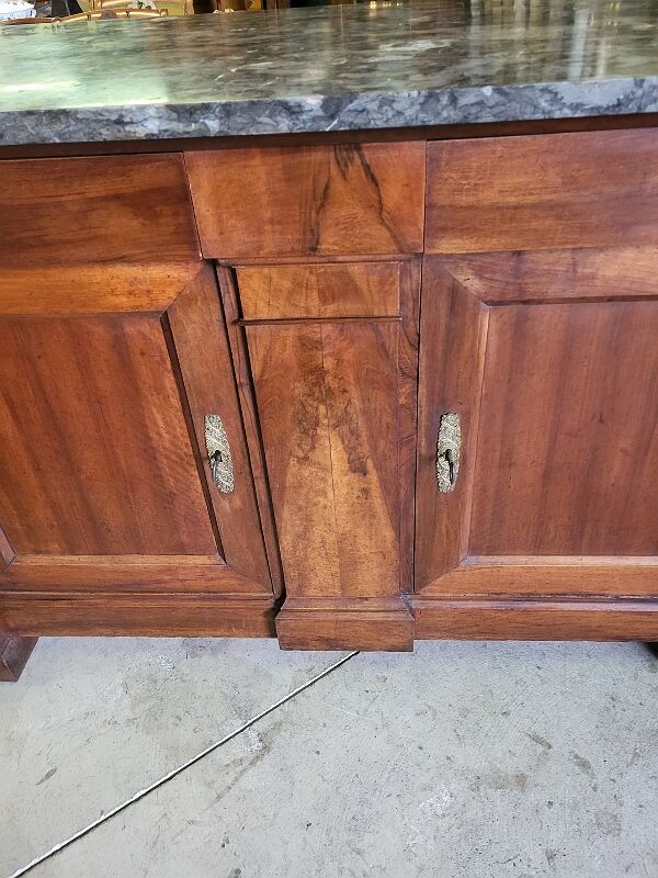 Bahut 2 doors 2 drawers in walnut period restoration a crosse