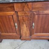 Bahut 2 doors 2 drawers in walnut period restoration a crosse