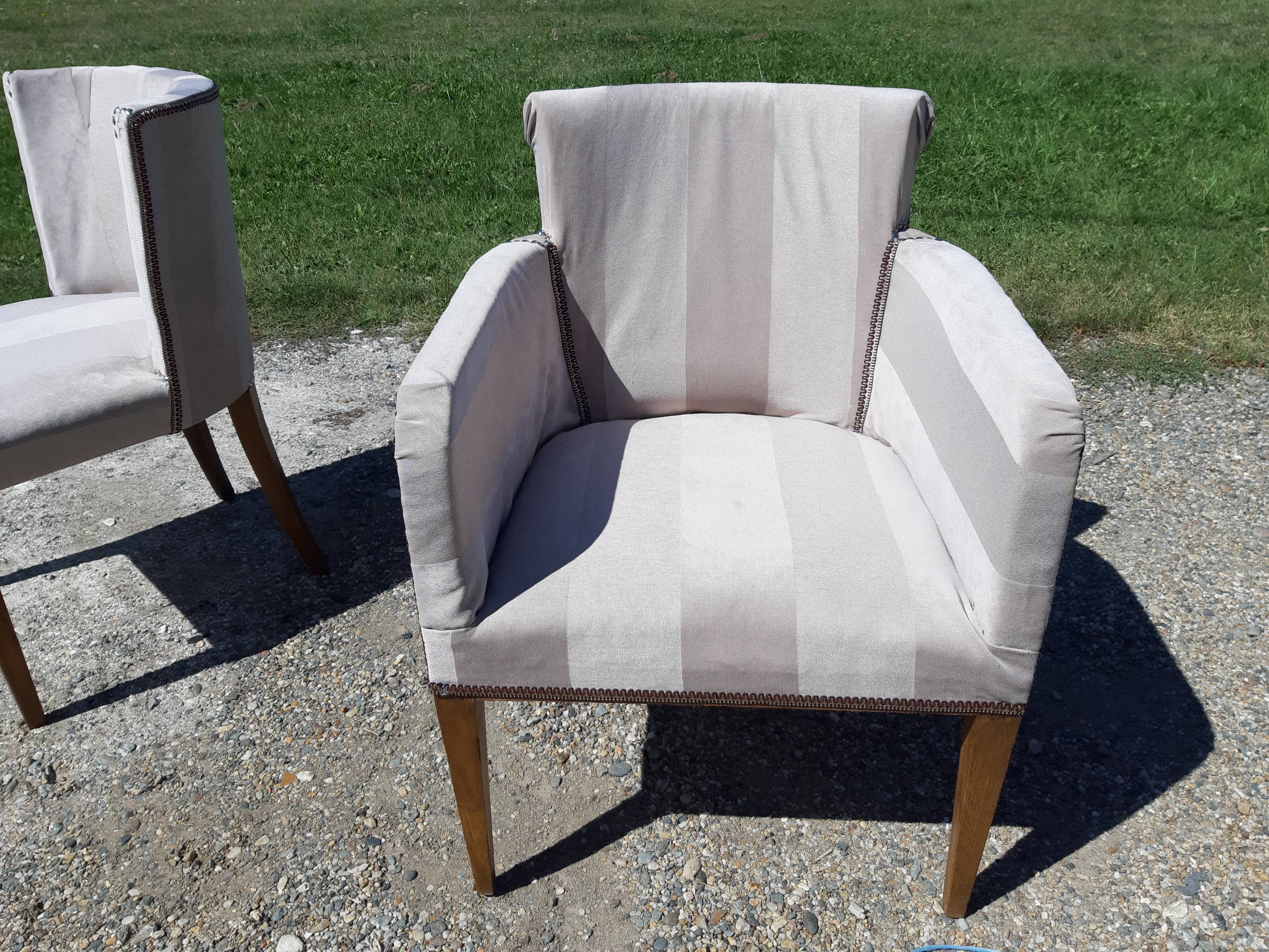 1 chair and 1 armchair, 60s