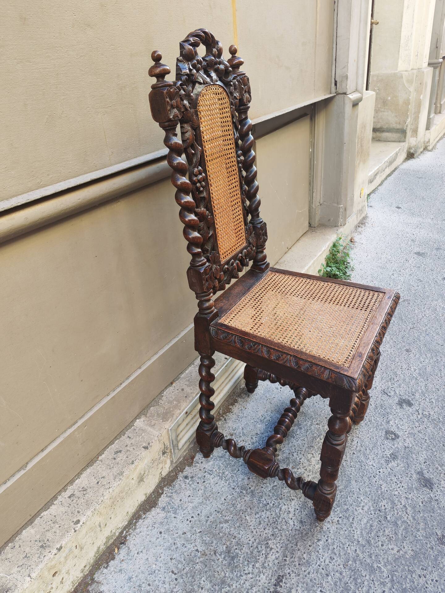 High chair in the style of Louis XIII, 19th century.