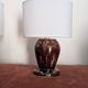 Pair of vintage 70s ceramic bedside lamps – Glazed enamels & e