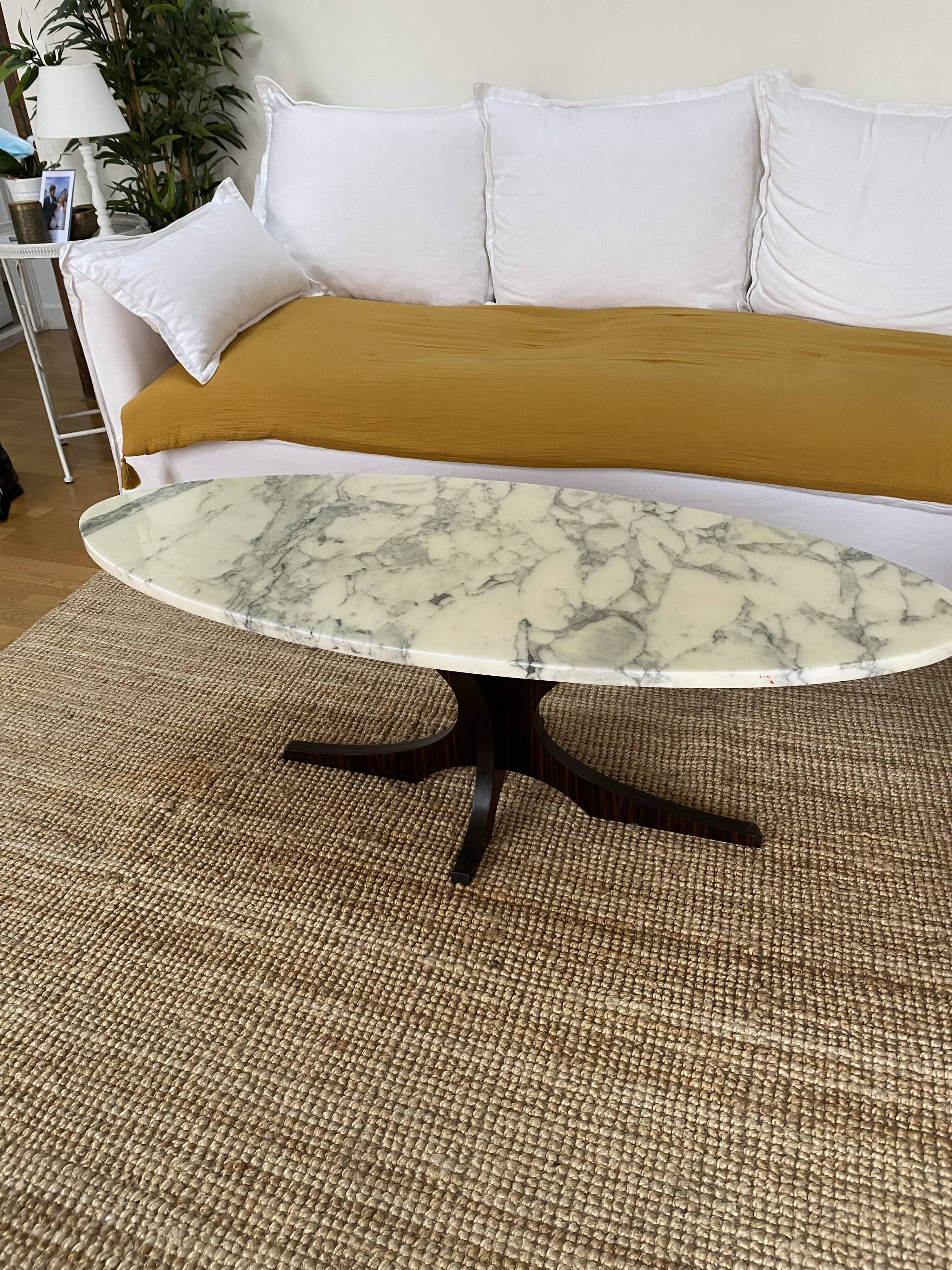 Coffee table with marble top