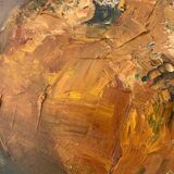 Vintage Still life with Pumkin oil Painting on Canvas signed