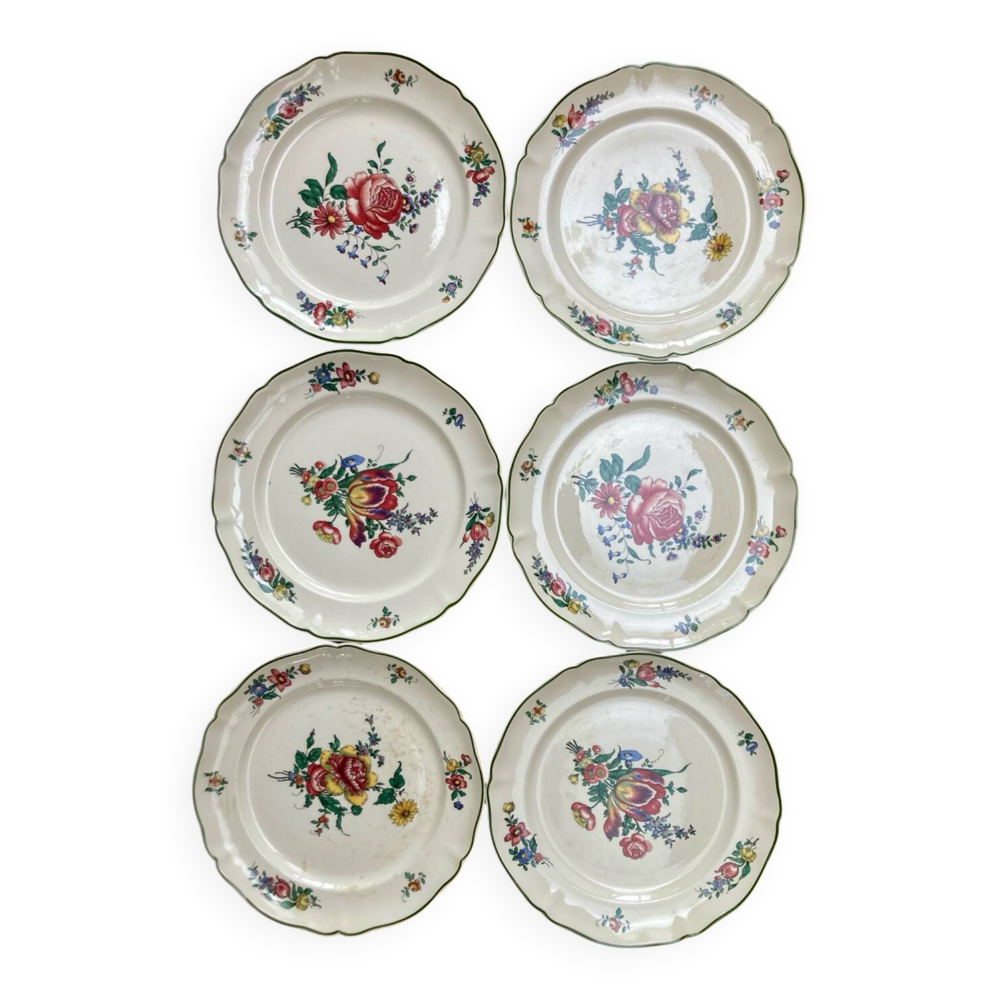 6 “Mettlach” dinner plates - Old Strasbourg Villeroy&Boch