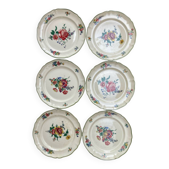 6 assiettes plates « Mettlach » - Vieux Strasbourg Villeroy&Boch