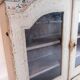 Grey painted hanging glass cabinet in gustavian style from around 1820