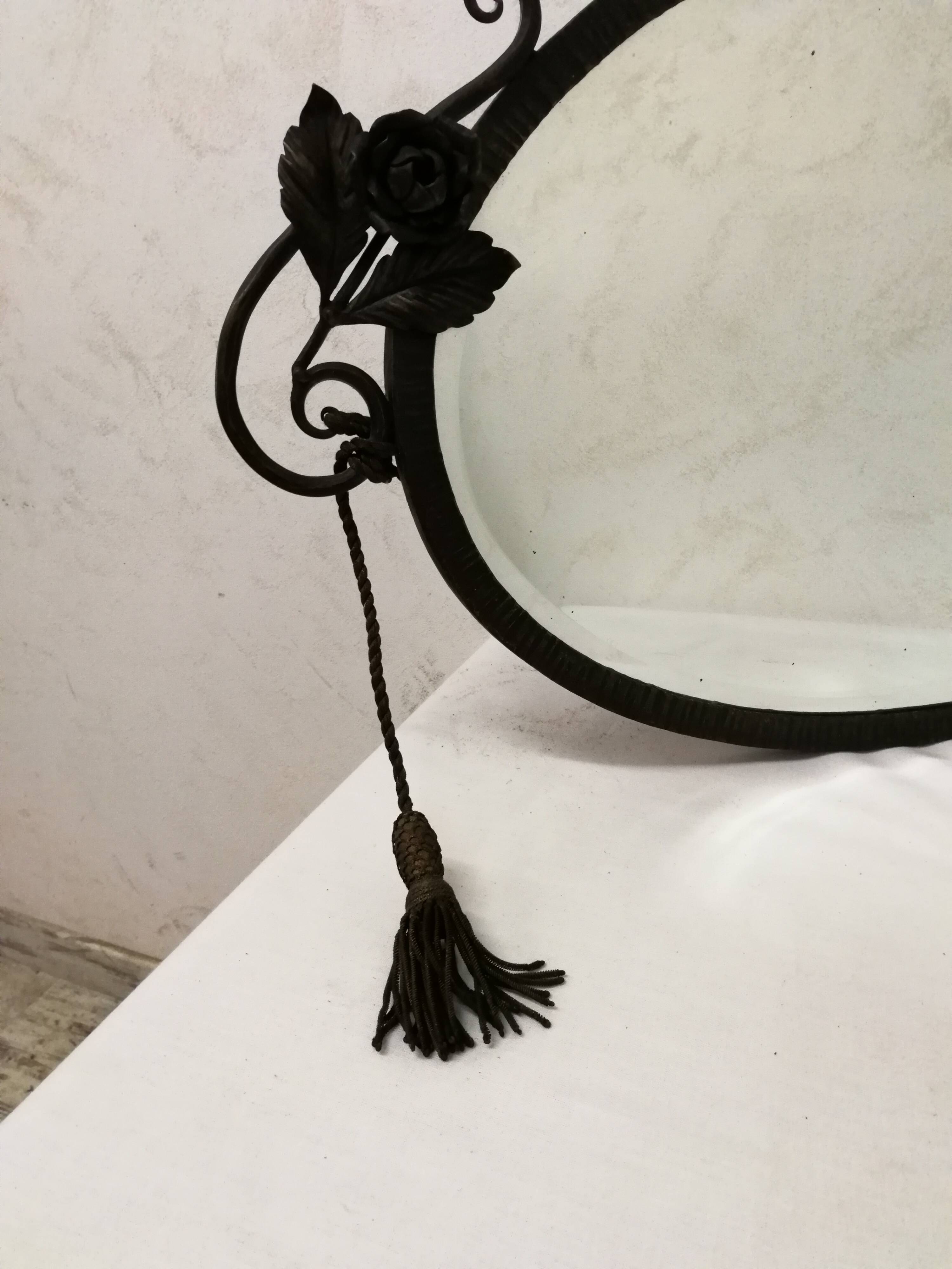 Art Deco Wrought Iron Mirror