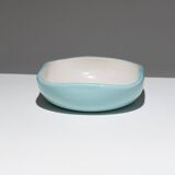 Coupe carré en faïence, keramos, 1950s