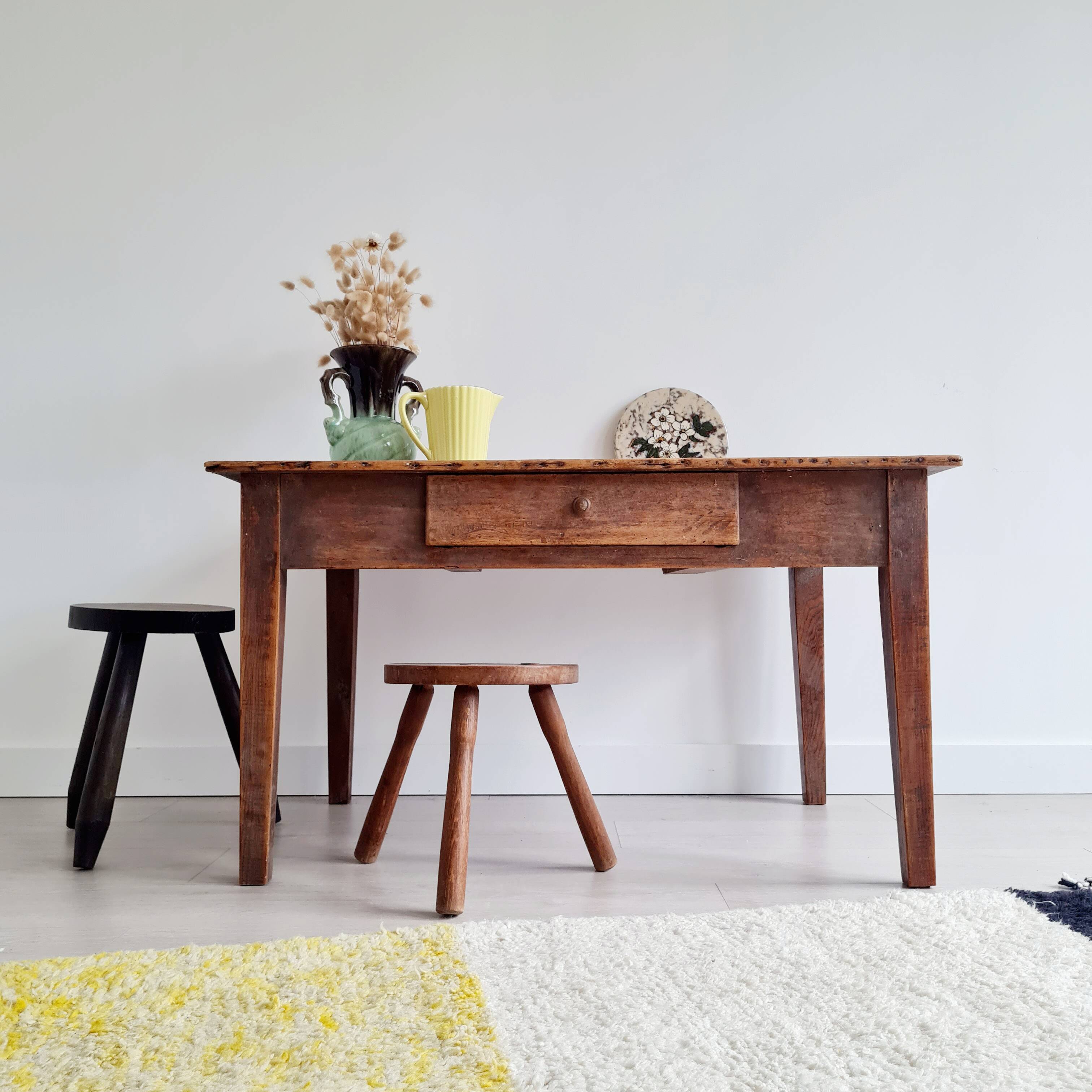 Antique low farmhouse table