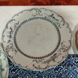 Set of 5 antique plates ridgways royal semi porcelain england delft