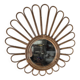 Rattan mirror from the 60s
