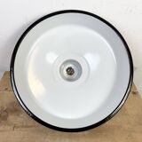 Industrial Green Enamel Factory Pendant Lamp, 1960s